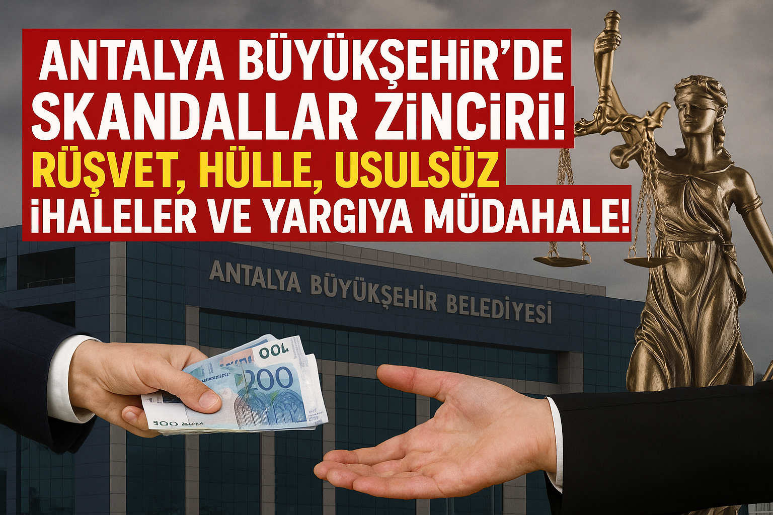 ANTALYA BÜYÜKŞEHİR’DE SKANDALLAR ZİNCİRİ! RÜŞVET, HÜLLE, USULSÜZ İHALELER VE YARGIYA MÜDAHALE!