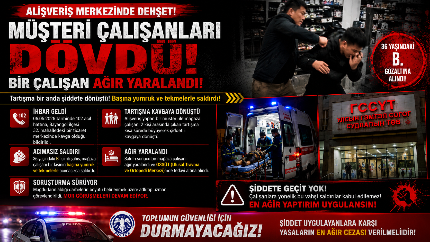 Alışveriş Merkezinde Dehşet: Müşteri Çalışanları Dövdü, Bir Kişi Ağır Yaralandı